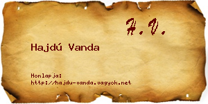 Hajdú Vanda névjegykártya
