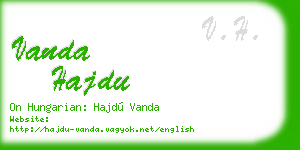 vanda hajdu business card